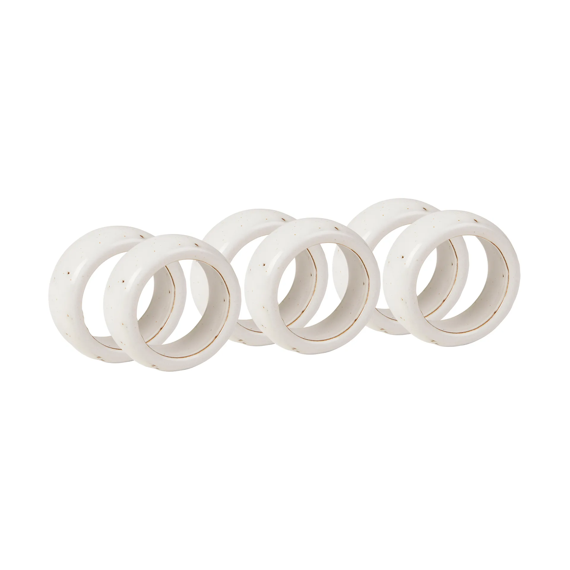 Anneau de serviette Nordic Vanilla, paquet de 6, Cream with grains Broste Copenhagen