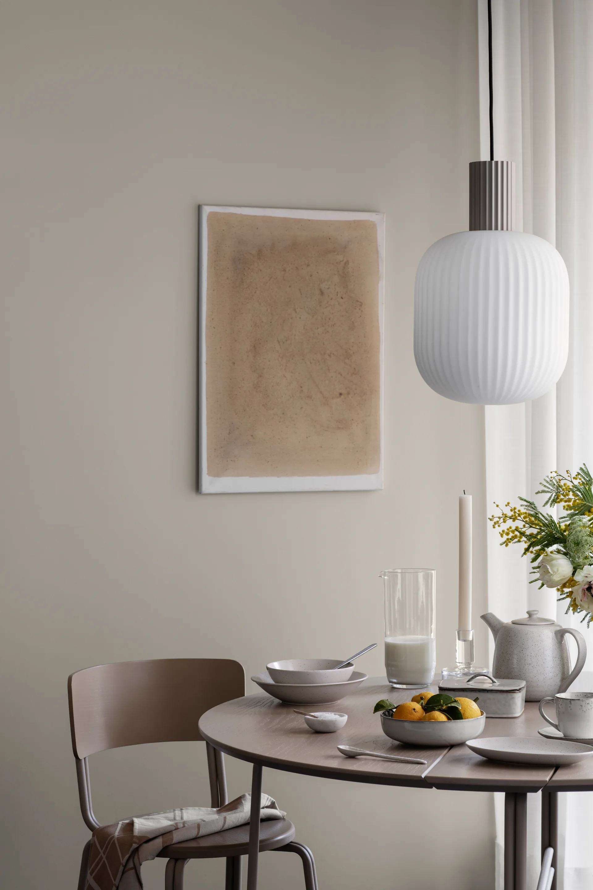 Assiette à pâtes Nordic Sand Ø22,5 cm lot de 8 Broste Copenhagen