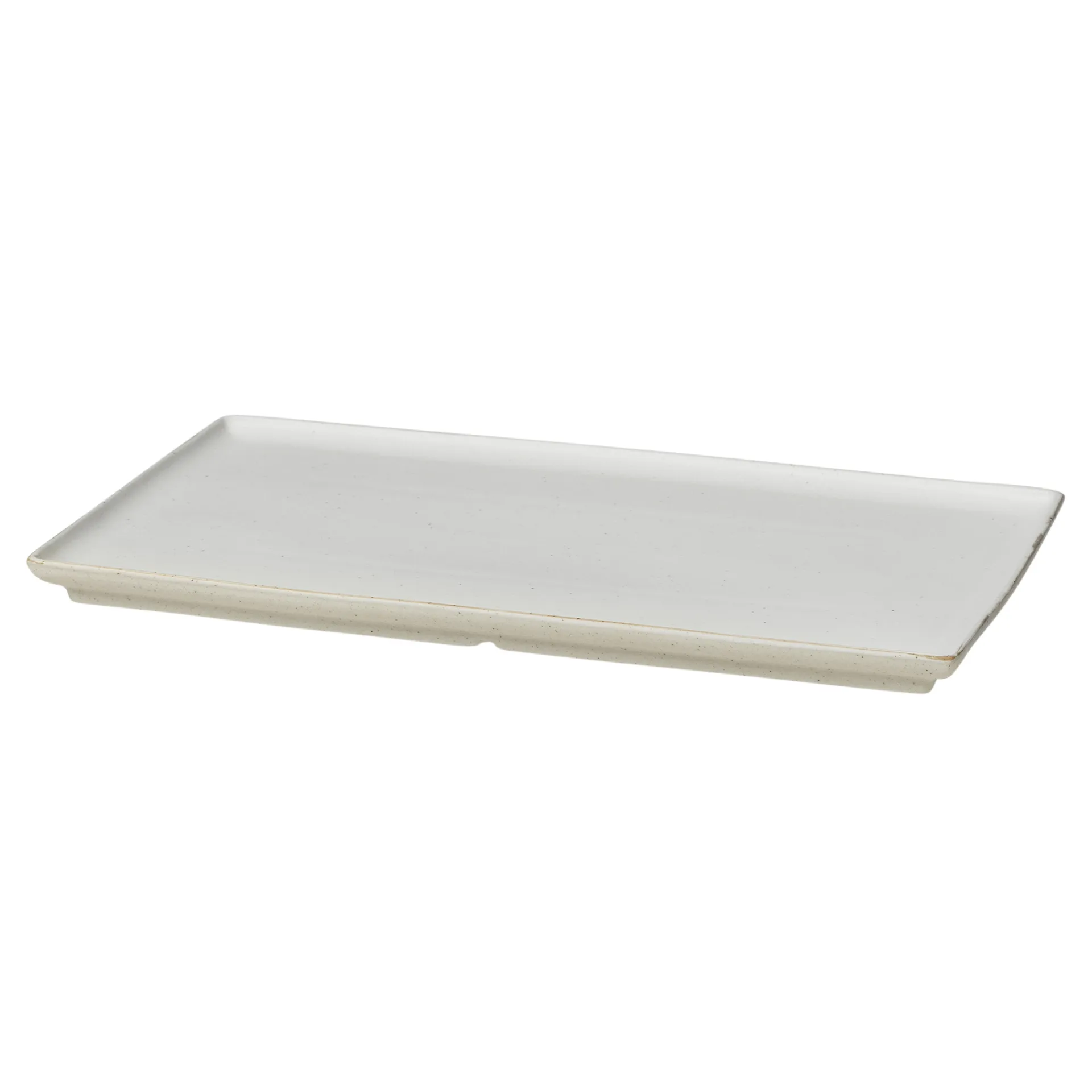 Assiette Eli 15x26 cm, Matte soft light grey Broste Copenhagen