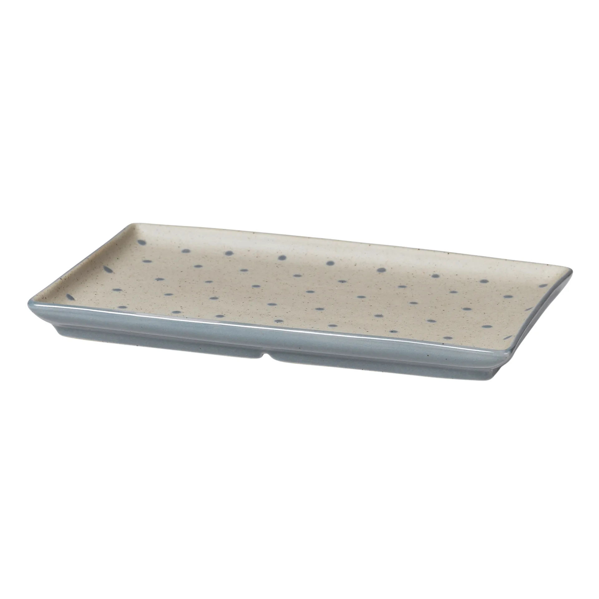 Assiette Eli 17,6x20 cm, Soft blue dots Broste Copenhagen