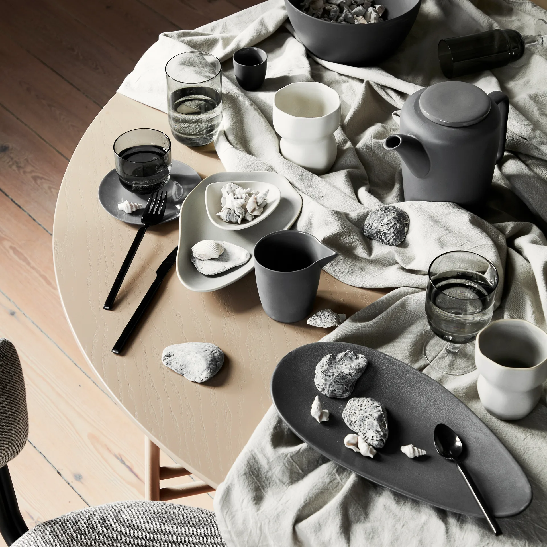 Assiette Limfjord 16x32 cm, Soft grey Broste Copenhagen