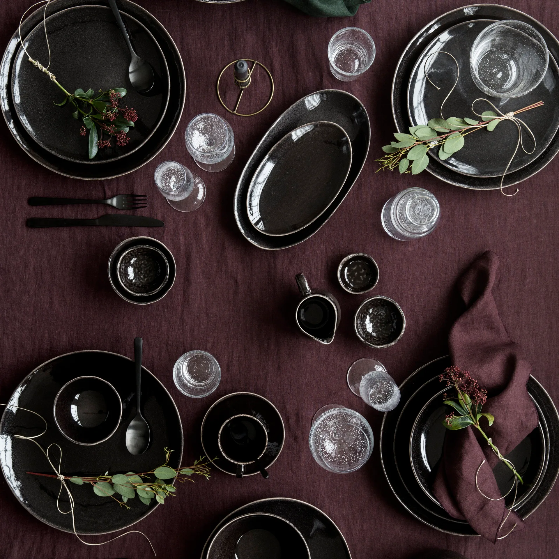 Assiette Nordic Coal, Ø 20 cm Broste Copenhagen