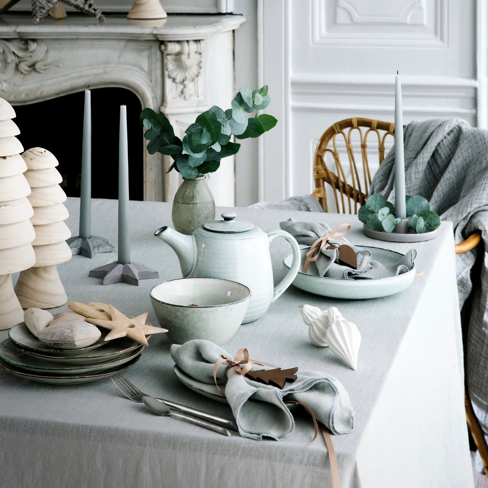 Assiette Nordic Sand Ø20 cm lot de 8 Broste Copenhagen