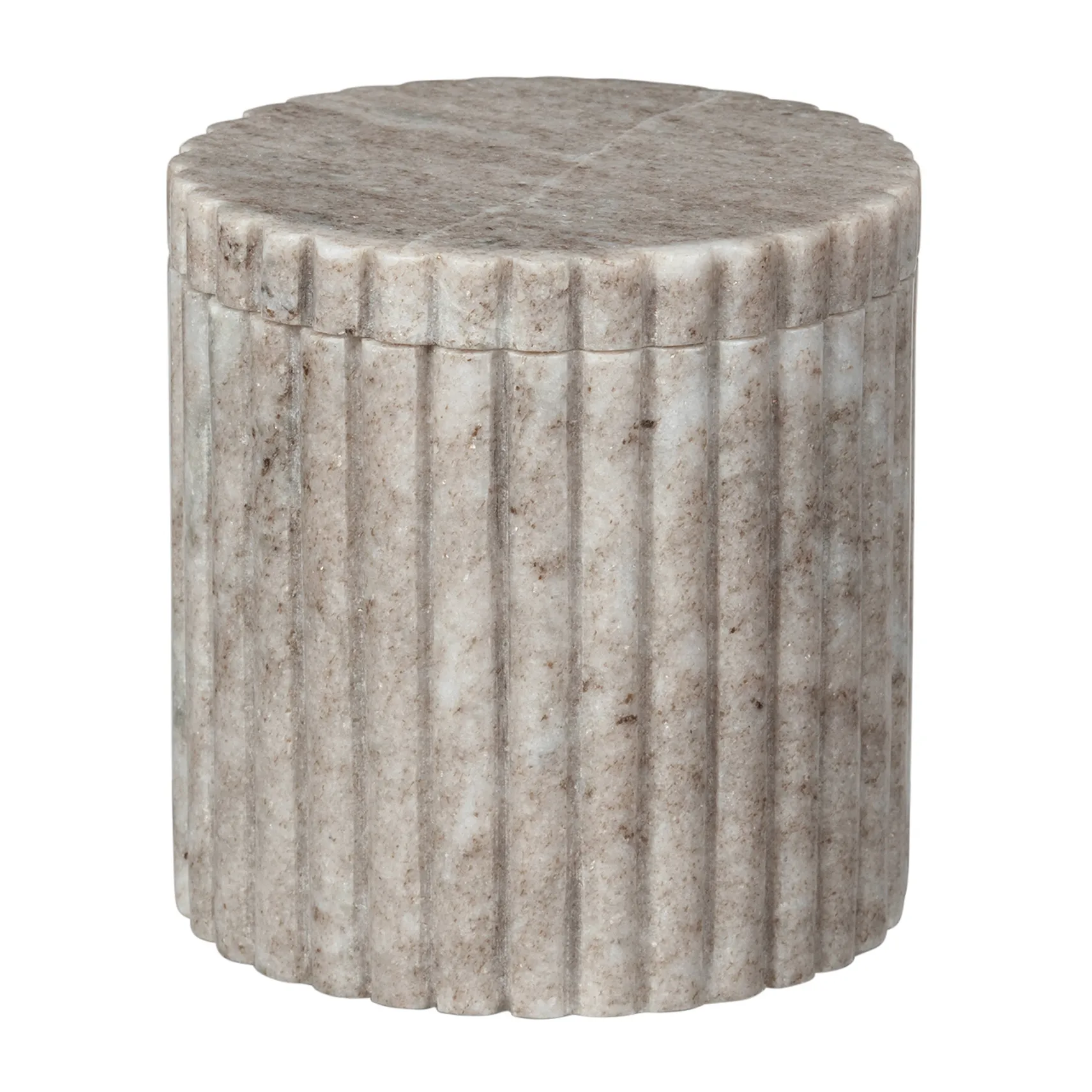 Bocal de rangement avec couvercle Platon Ø10 cm, Light brown Broste Copenhagen