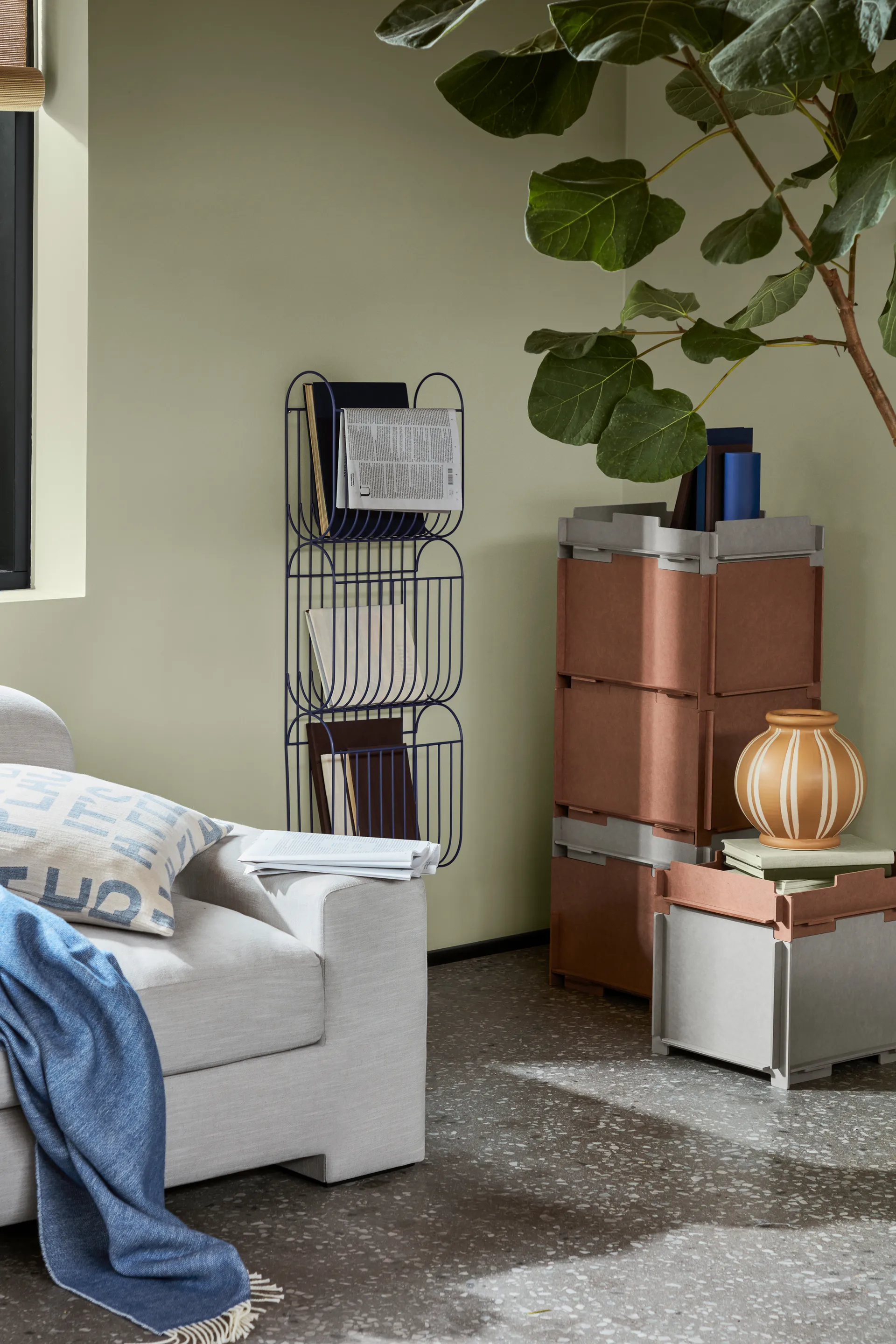 Boîte de rangement Stacie 34x44 cm, Grey Broste Copenhagen