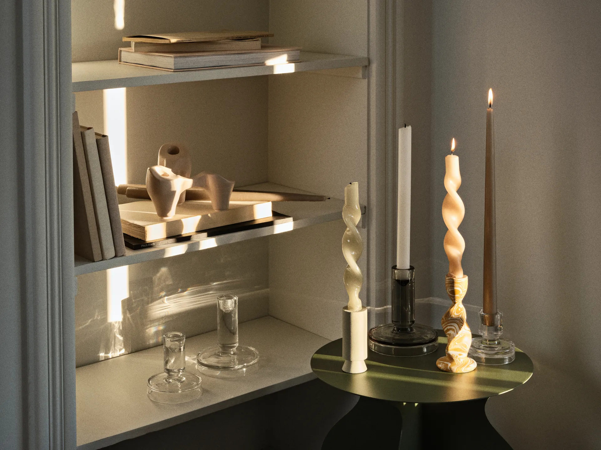 Bougeoir Laia 16x14x12 cm, Grey sand Broste Copenhagen