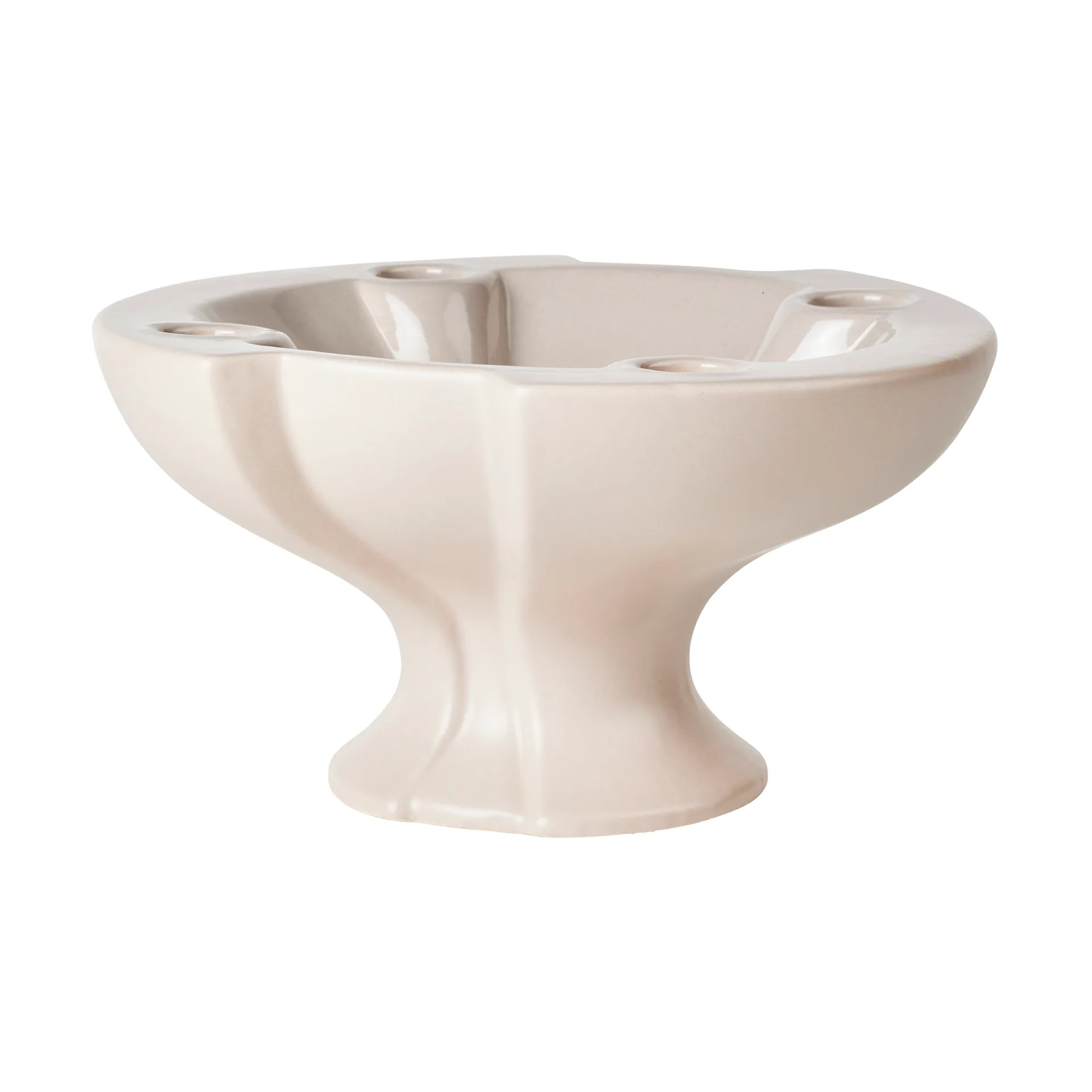 Bougeoir Leda Ø22x12 cm, Grey-sand Broste Copenhagen