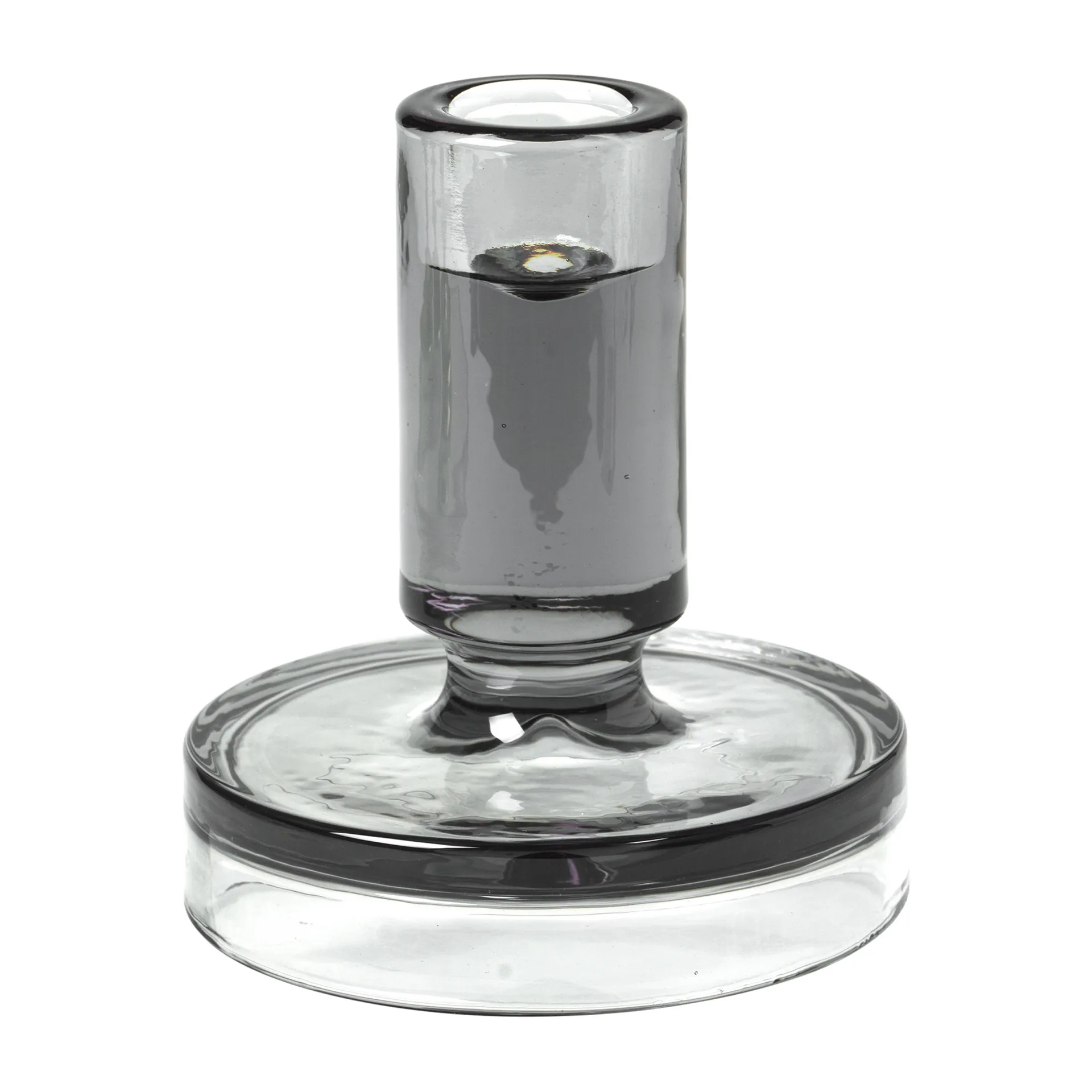 Bougeoir Petra smoked pearl dark grey, 11 cm Broste Copenhagen