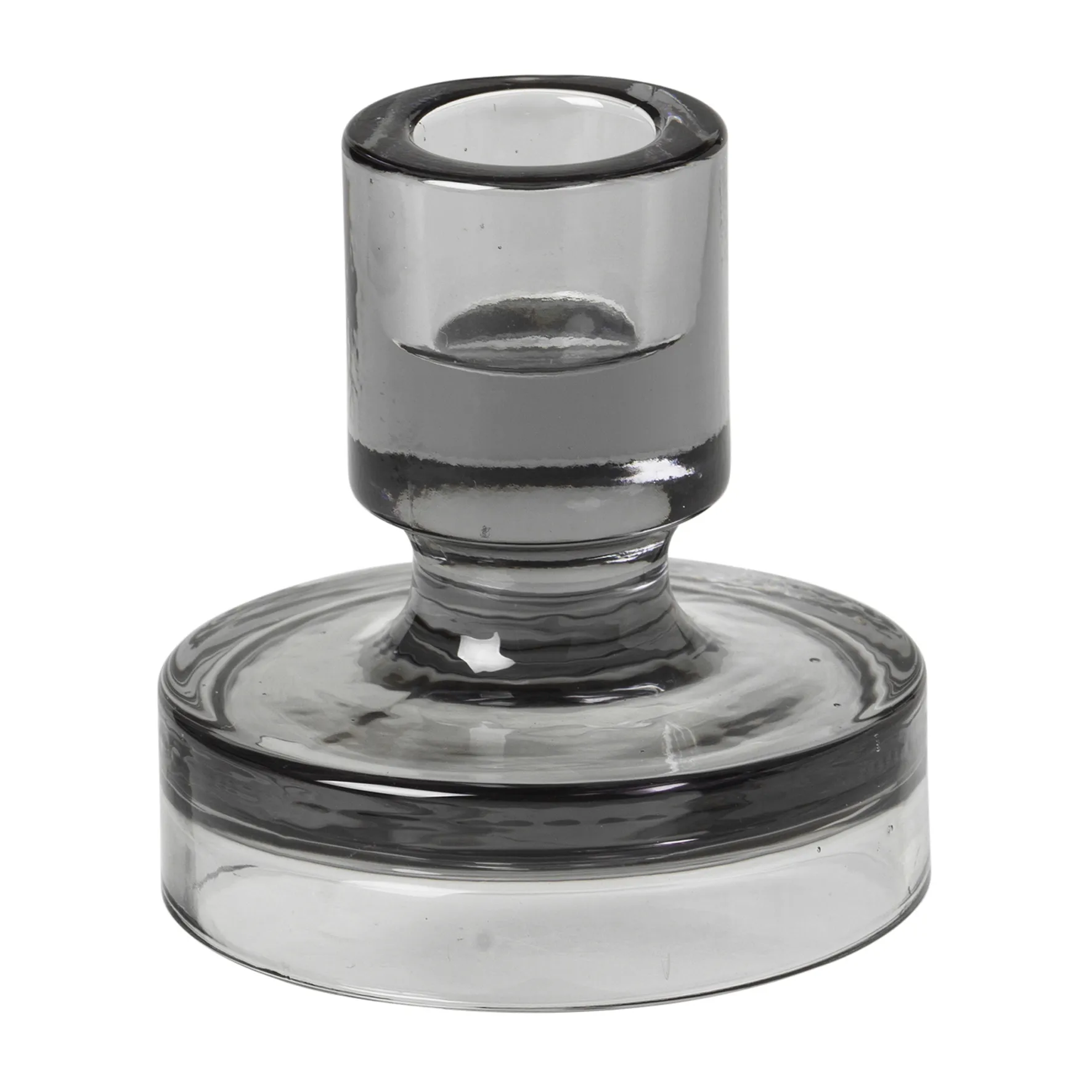 Bougeoir Petra smoked pearl dark grey, 8 cm Broste Copenhagen