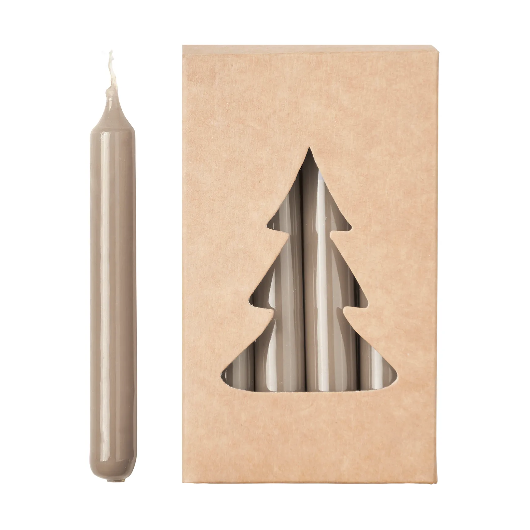 Bougie de Noël Broste glossy Ø1,2x10,2 cm lot de 20, Linen Broste Copenhagen