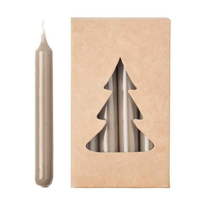 Bougie de Noël Broste glossy Ø1,2x10,2 cm lot de 20 - Linen - Broste Copenhagen