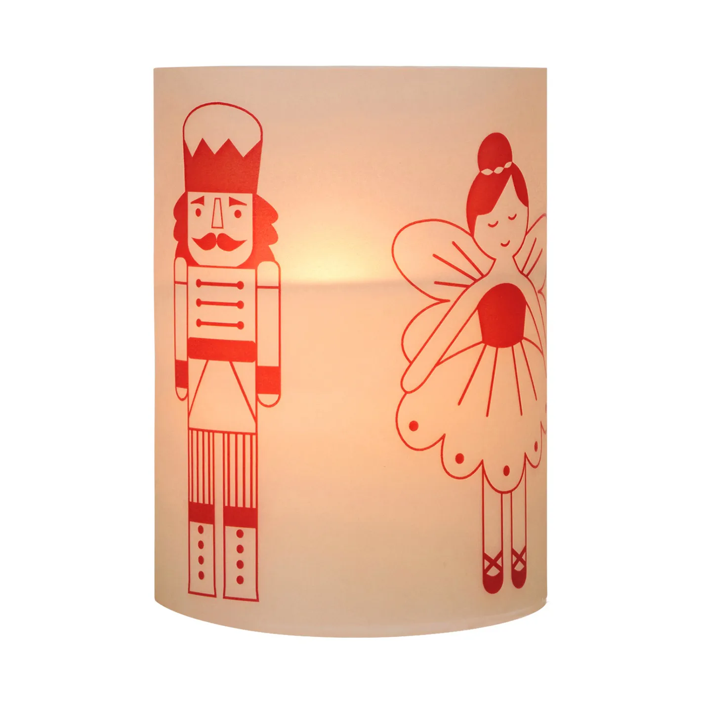 Bougie Fairy Tale 12 cm, Blanc-rouge Broste Copenhagen