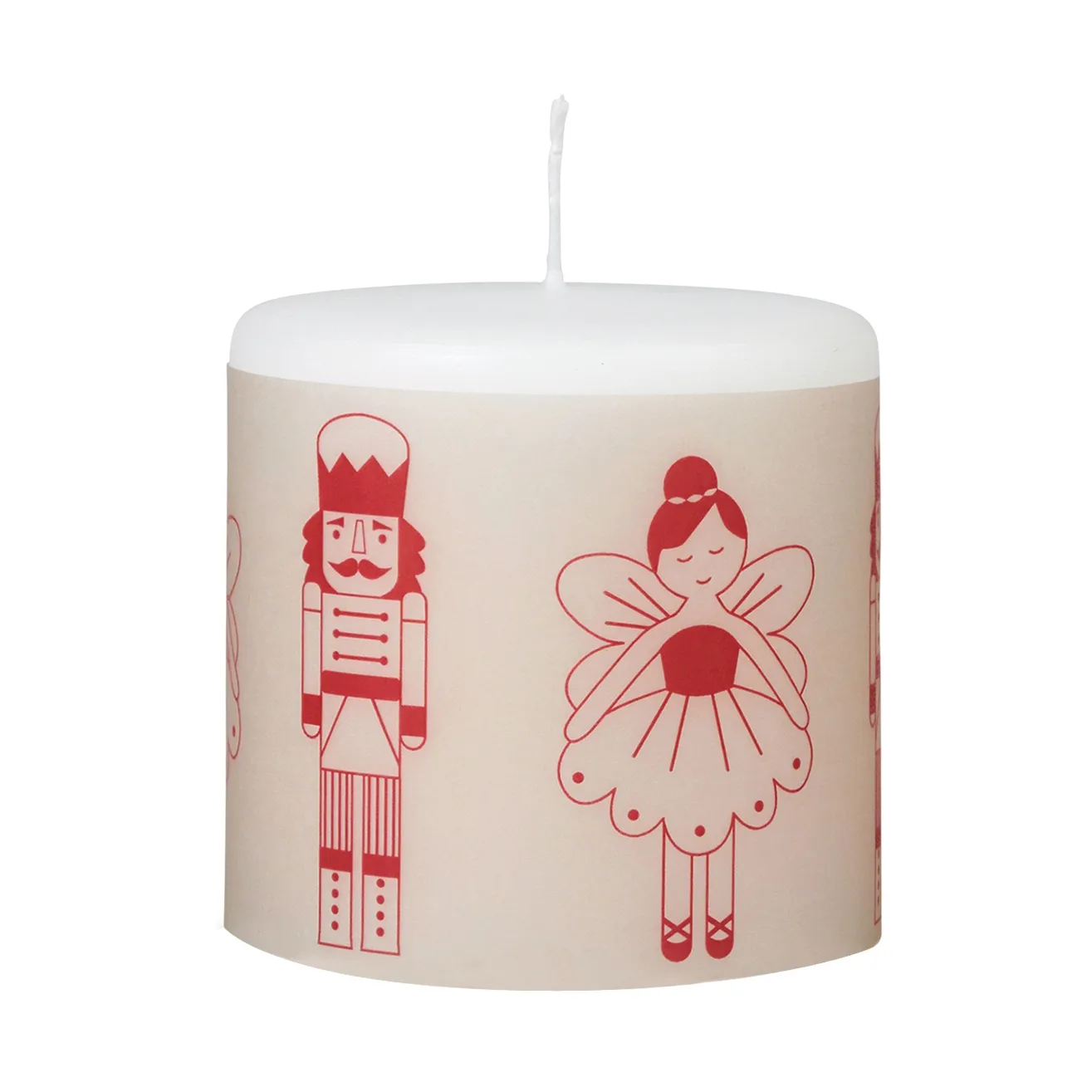 Bougie Fairy Tale 8 cm, Blanc-rouge Broste Copenhagen