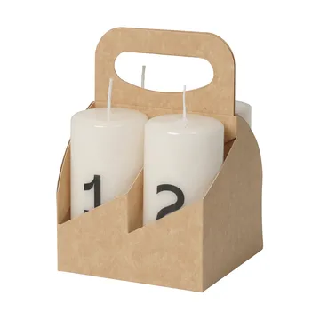 Bougies de l’Avent Broste - Blanc-noir, 4 pièces - Broste Copenhagen