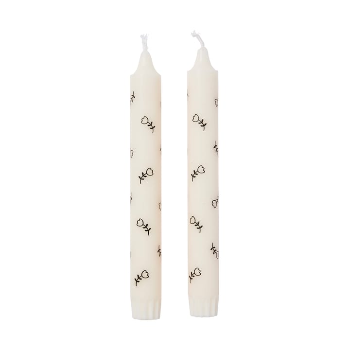 Bougies Mai 2 pièces - White-black - Broste Copenhagen