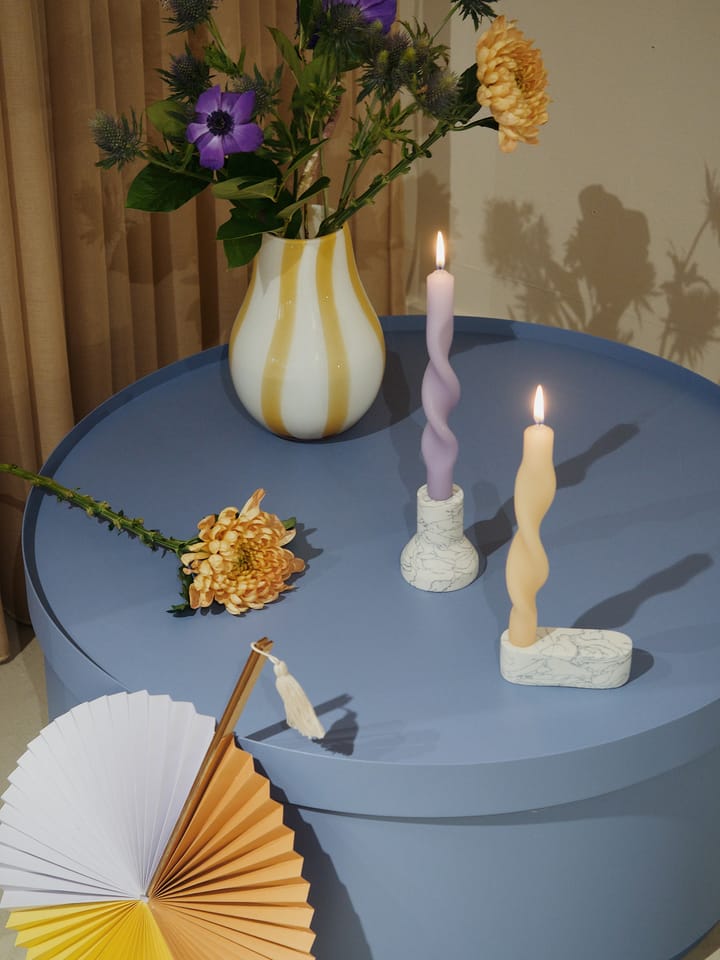 Bougies torsadées Twist twisted candles 23 cm Lot de 2, Orchid light purple Broste Copenhagen