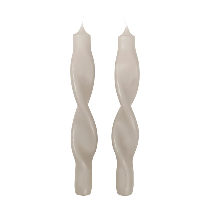 Bougies torsadées Twist twisted candles 23 cm Lot de 2 - Rainy day - Broste Copenhagen