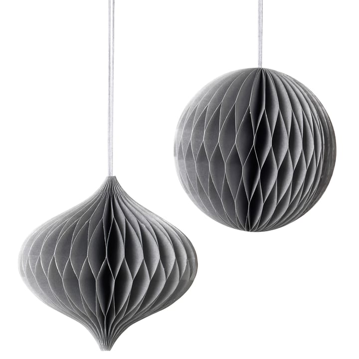 Boule de Noël-Décoration de Noël Christmas mix Lot de 2 - Silver - Broste Copenhagen