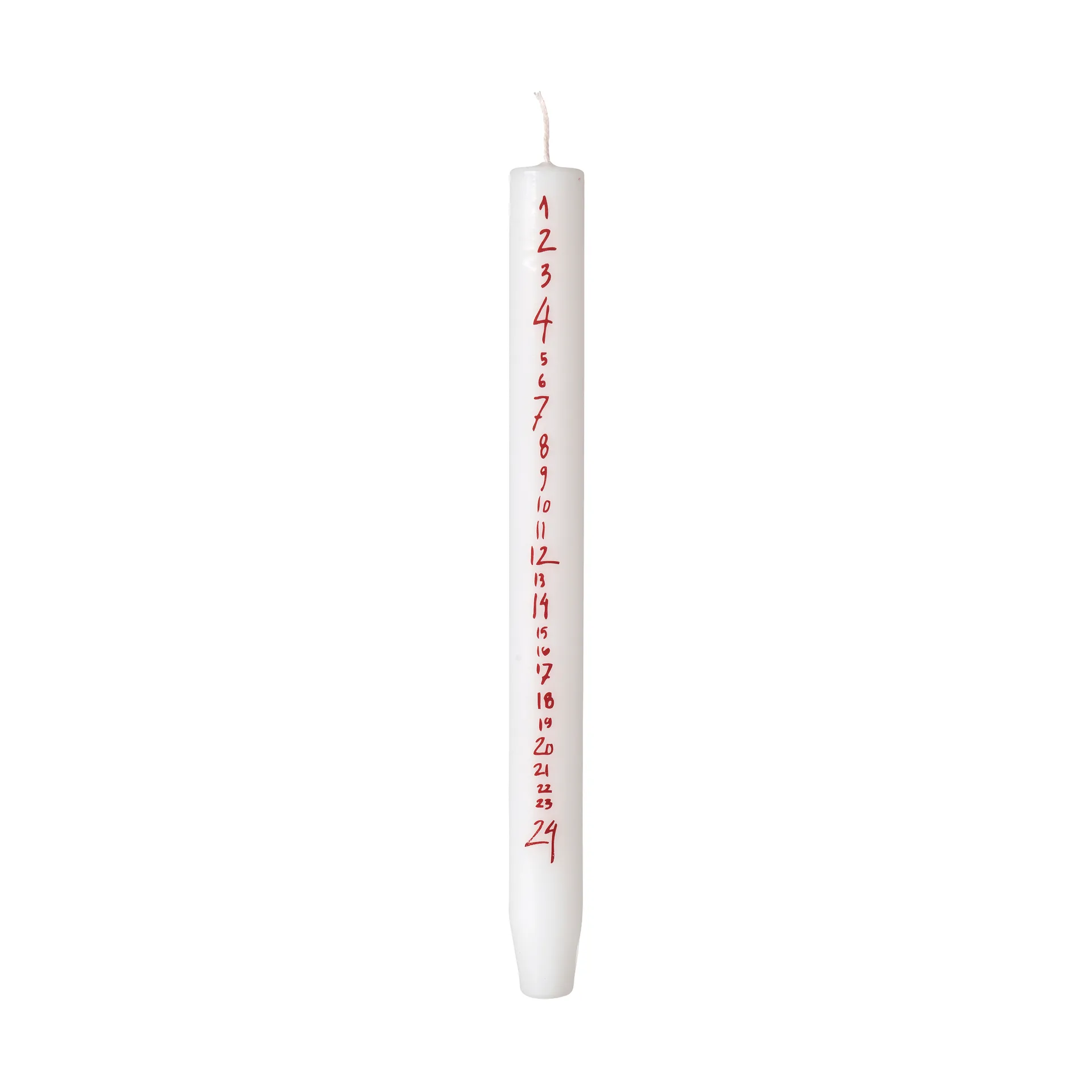 Calendrier bougie manuscrite, Pure White-Red Broste Copenhagen