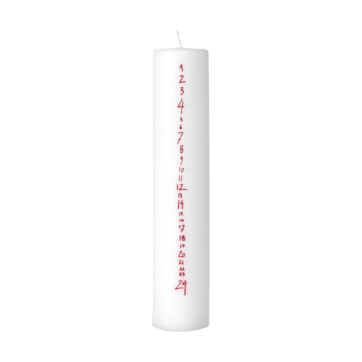 Calendrier bougie manuscrite - White-Red - Broste Copenhagen