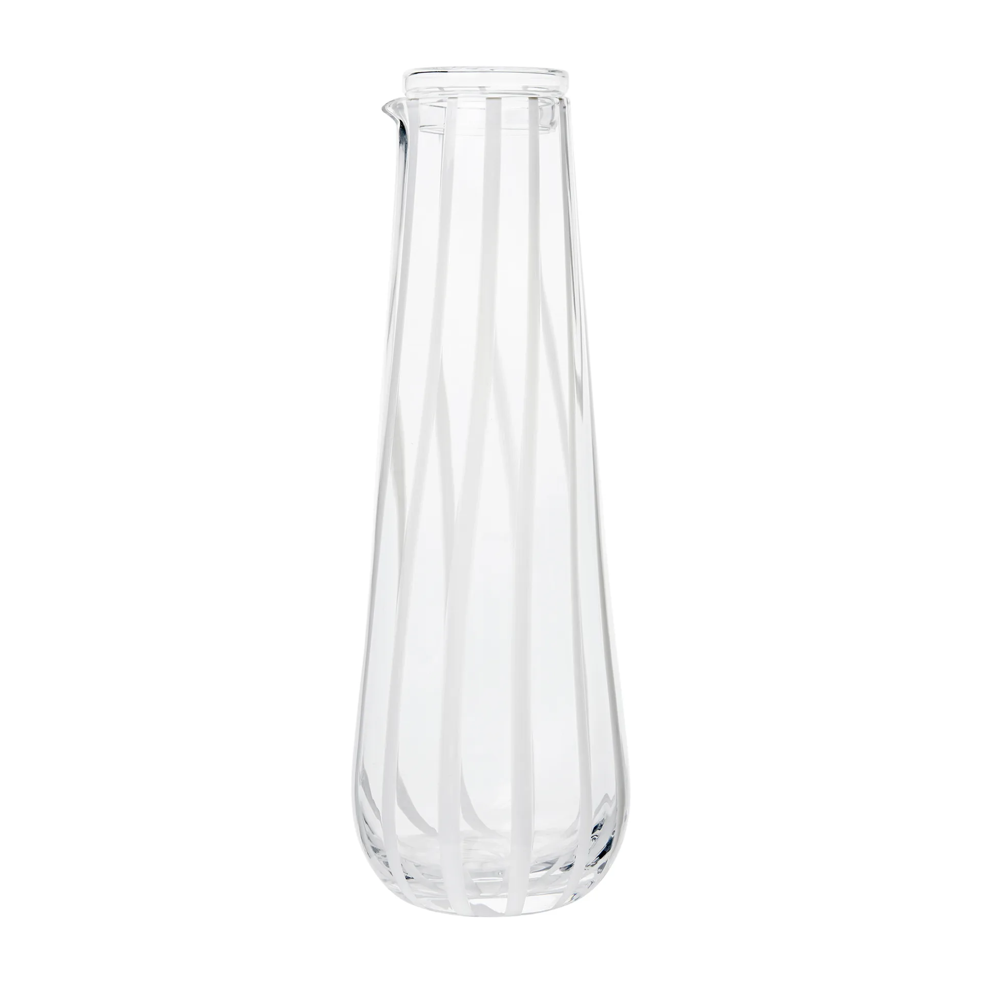 Carafe avec bouchon Stripe 0,8 l, Clear-white stripes Broste Copenhagen