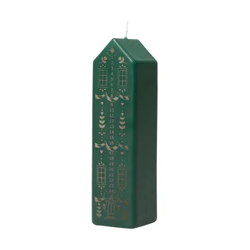 Casa bougie calendrier - Vert foncé-or - Broste Copenhagen