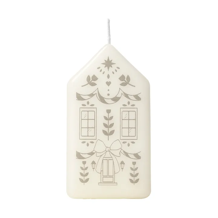 Casa bougie pilier - White-Silver - Broste Copenhagen