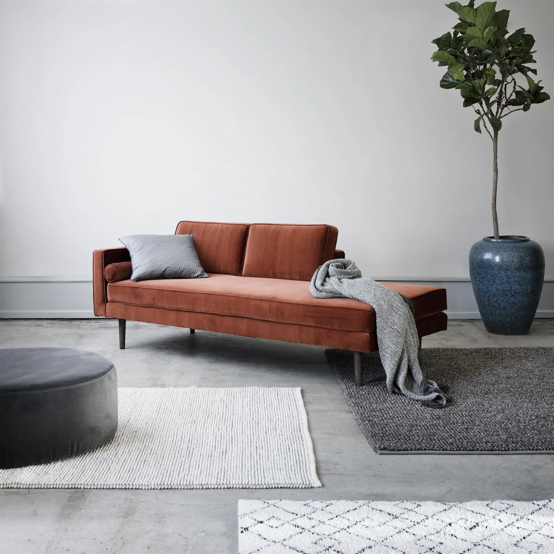 Chaise longue Wind, caramel cafe (rouge) Broste Copenhagen