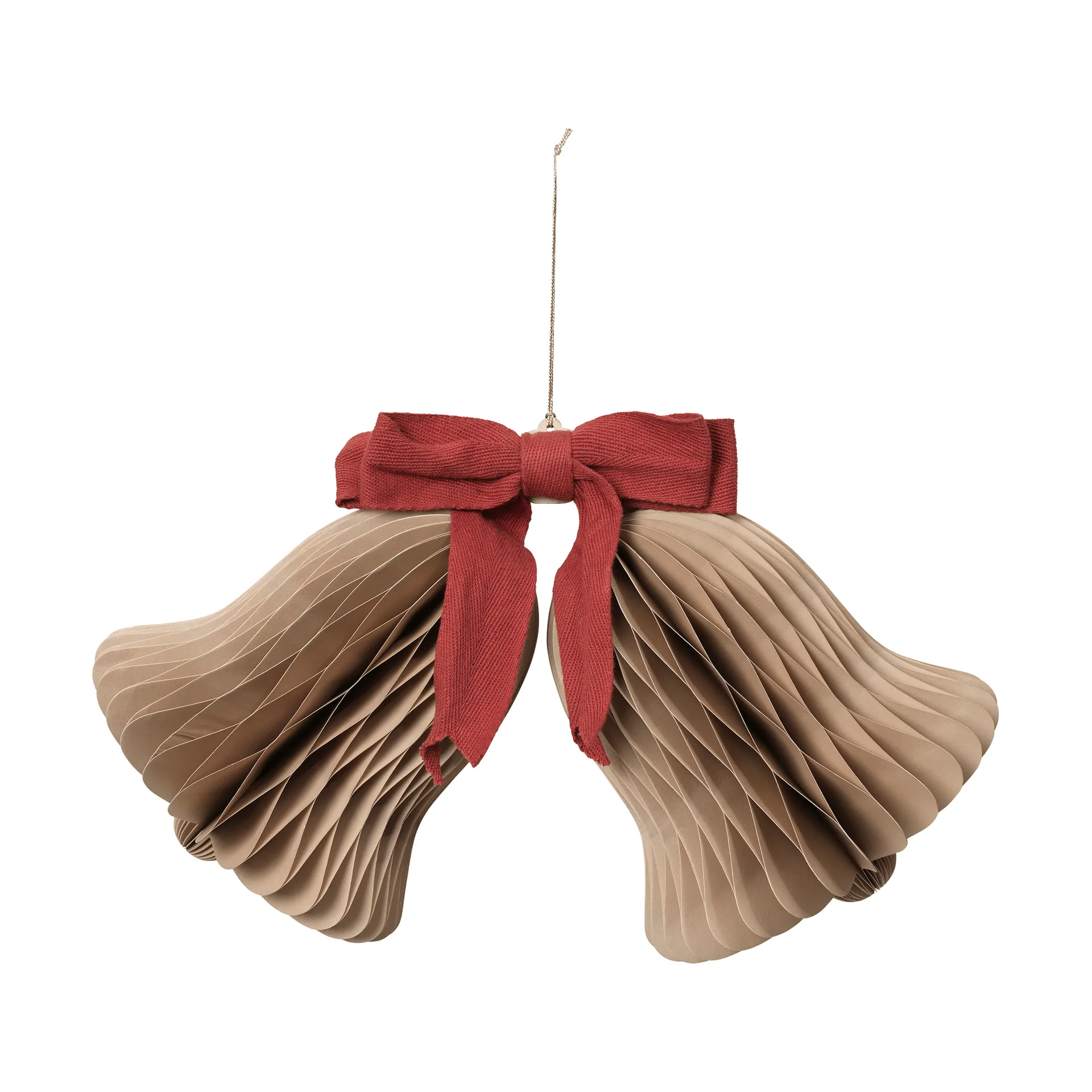 Cloche carillon suspension de Noël, Natural Brown-Red Broste Copenhagen