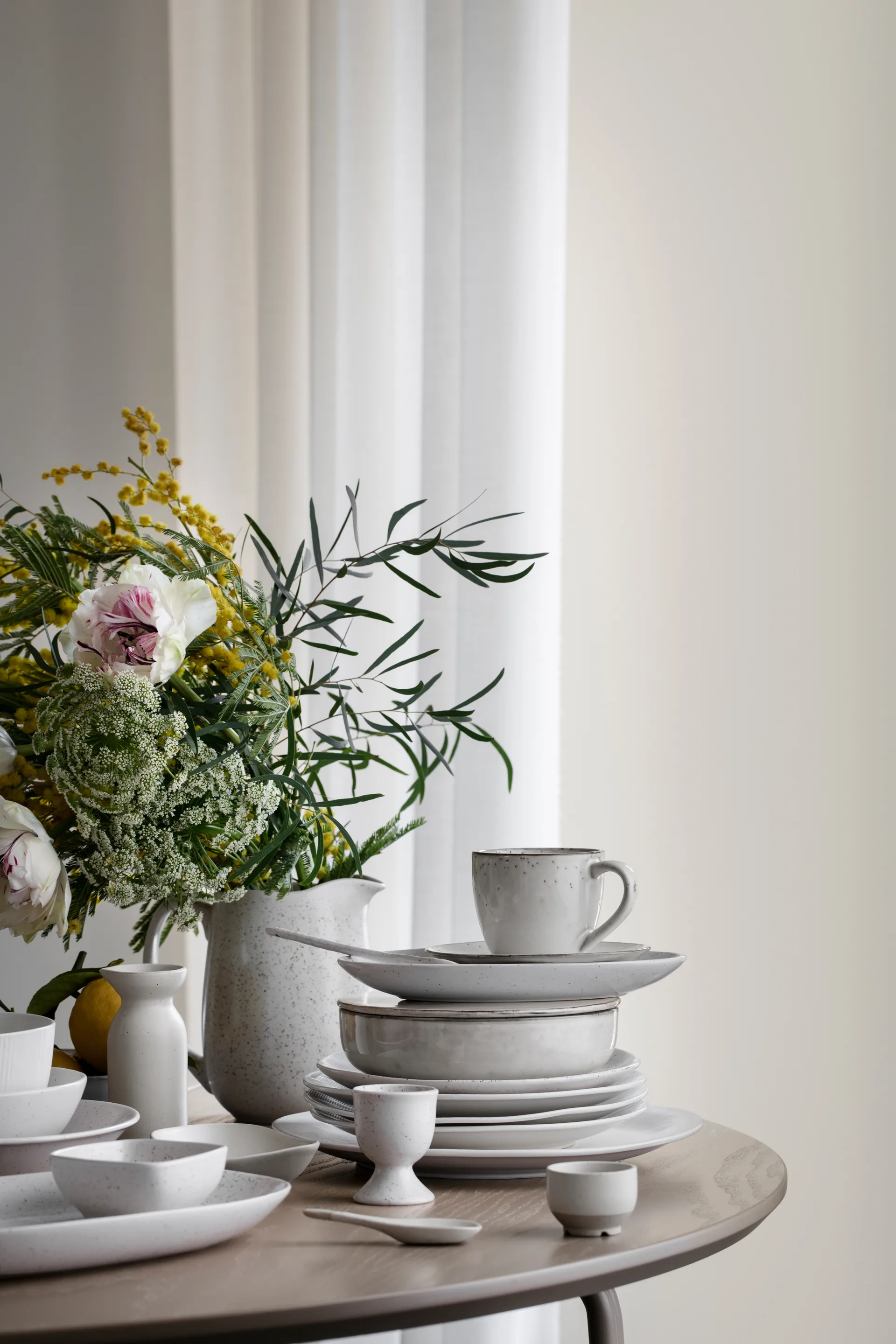 Coquetier Nordic Vanilla, Cream with grains Broste Copenhagen