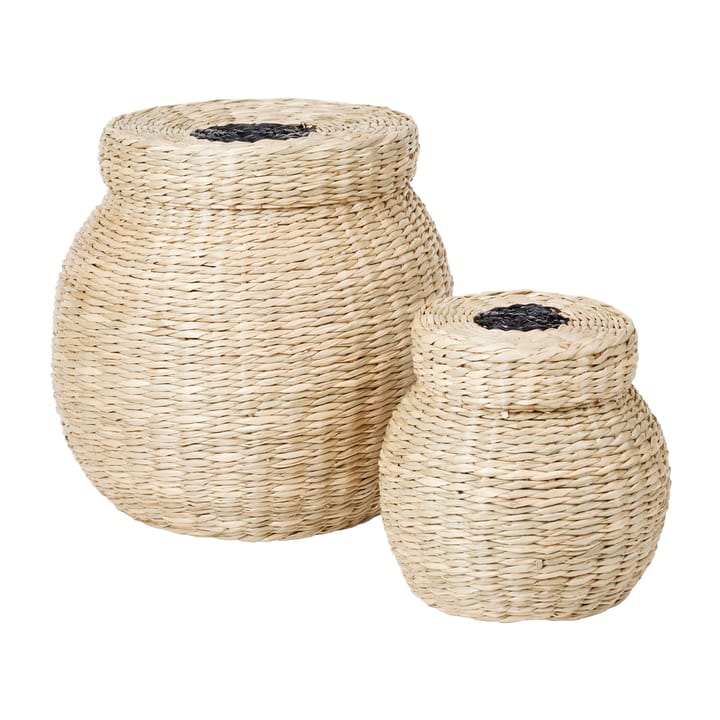 Corbeille Carmen 2 pièces, Natural-black Broste Copenhagen