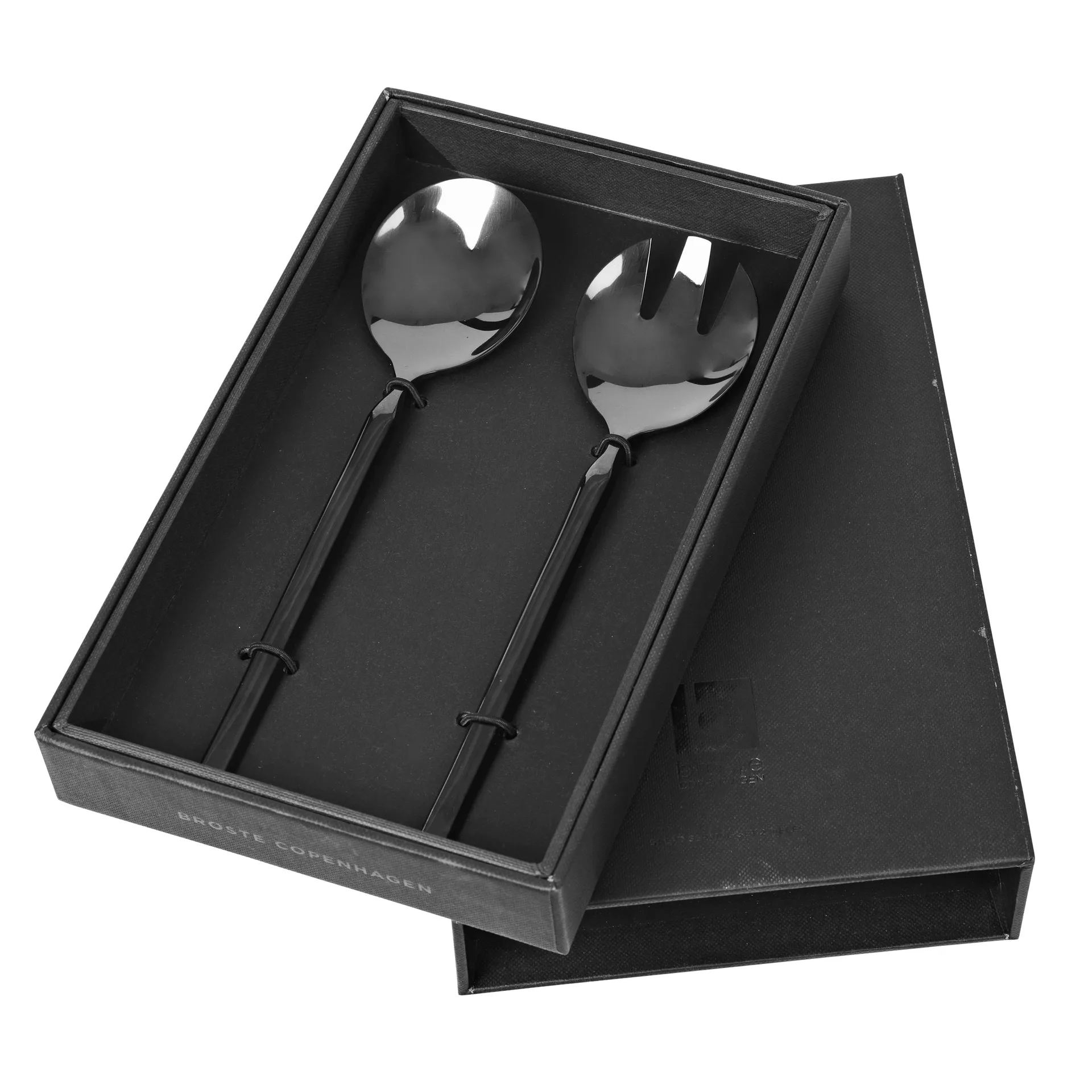 Couverts à salade Tvis, lot de 2, noir Broste Copenhagen
