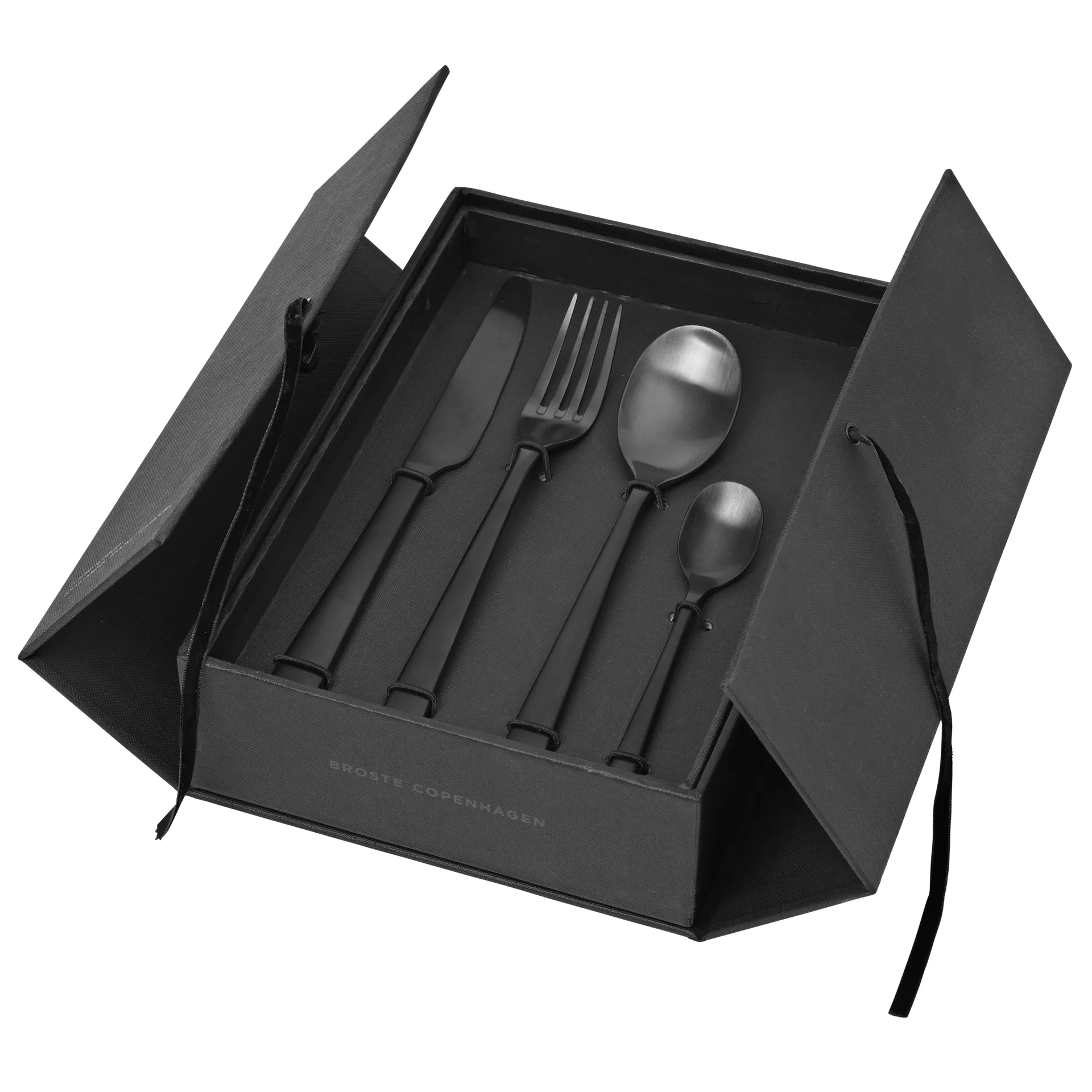 Couverts Hune 4 pièces, Titane noir mat Broste Copenhagen