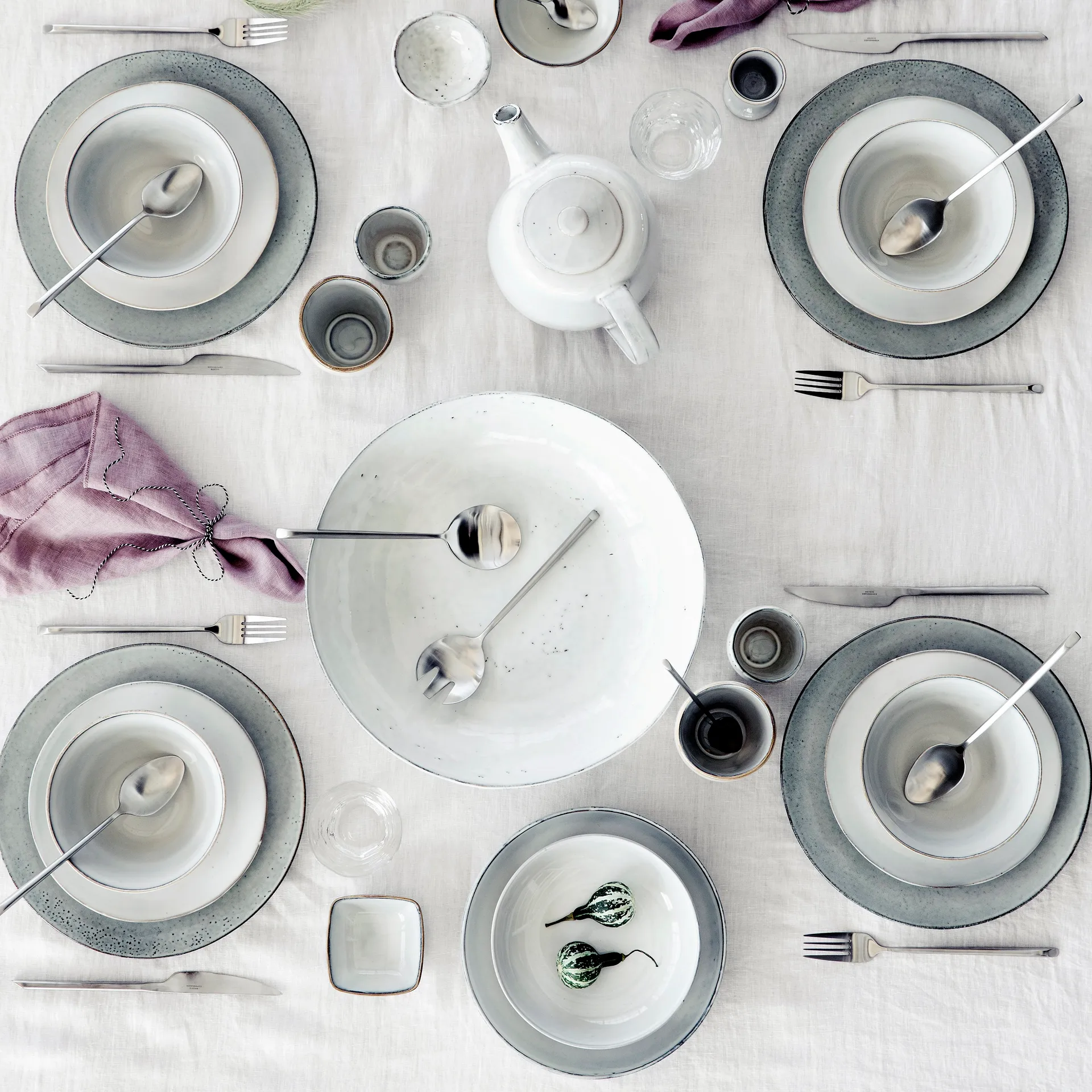 Couverts Sletten, 16 pièces, acier inoxydable mat Broste Copenhagen