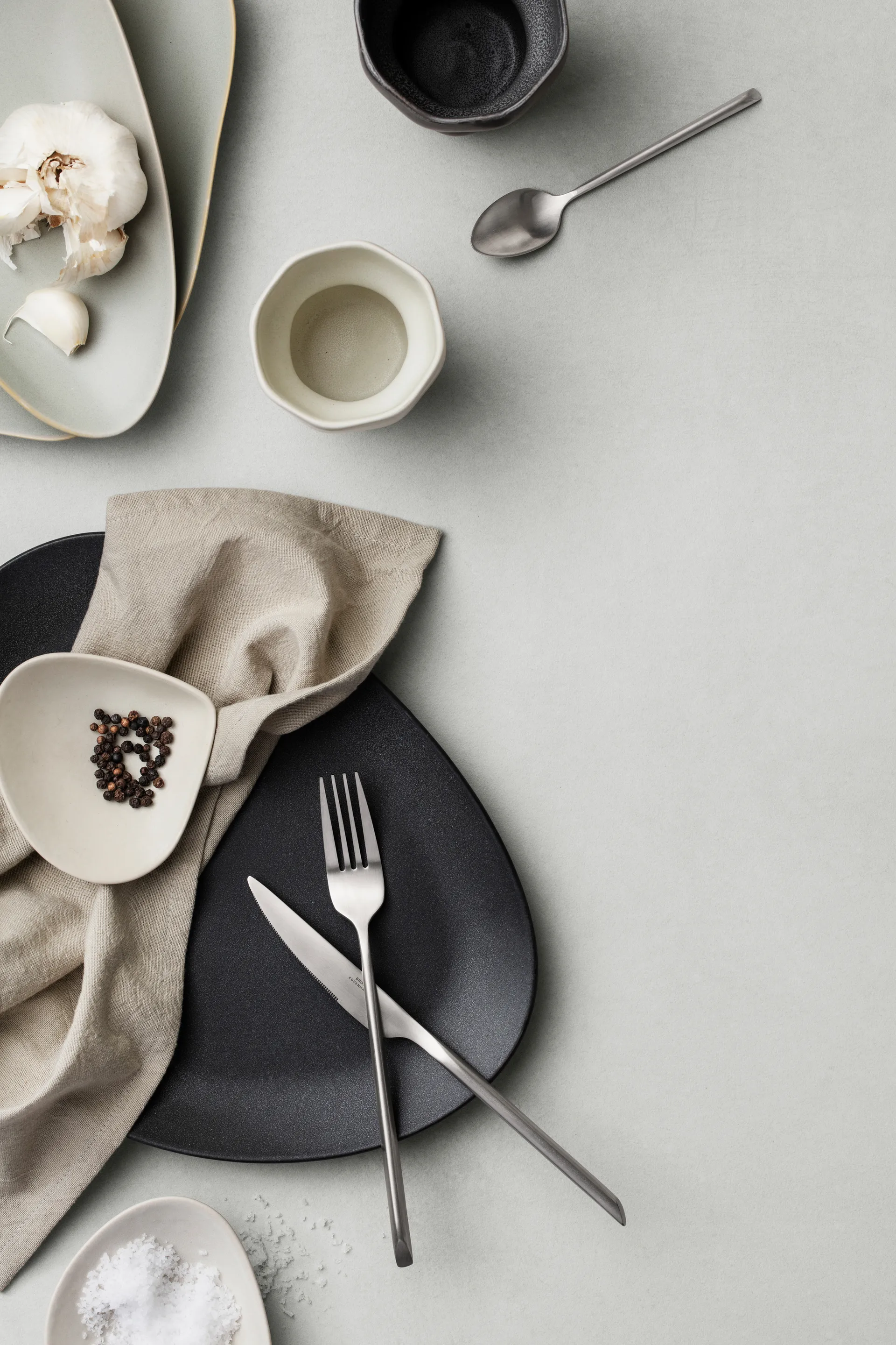 Cuillère à thé Sletten, Full satin forged Broste Copenhagen