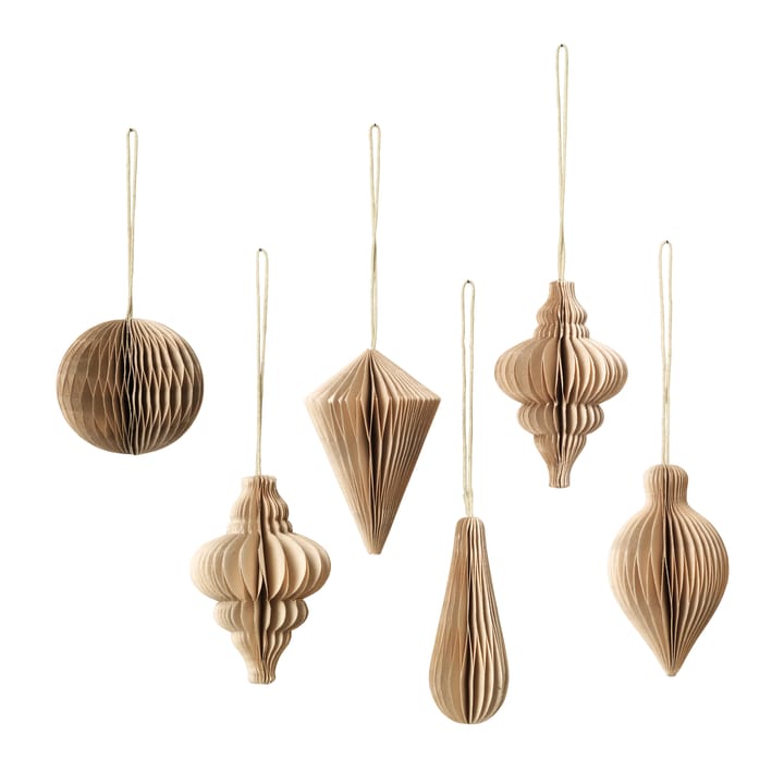 Décoration de Noël Christmas mix Lot de 6 - Natural brown - Broste Copenhagen