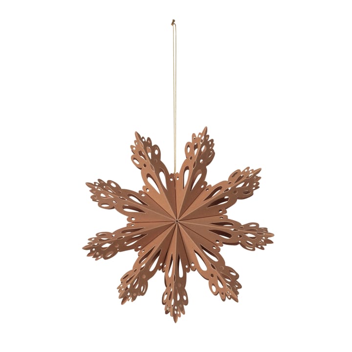 Décoration de Noël Snowflake Indian tan - Ø15 cm - Broste Copenhagen