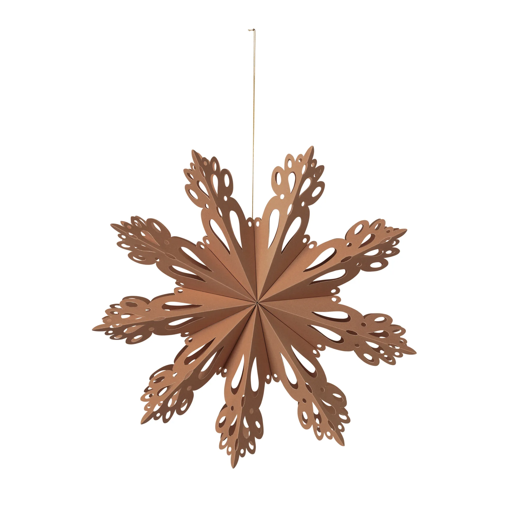 Décoration de Noël Snowflake Indian tan, Ø30 cm Broste Copenhagen