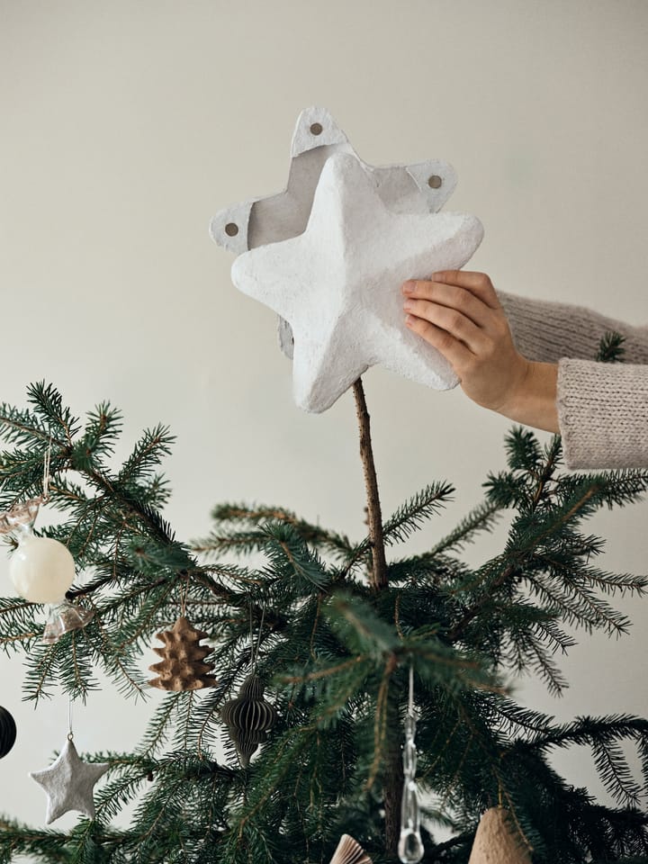 Décoration de pointe de sapin Pulp 22 cm - White - Broste Copenhagen