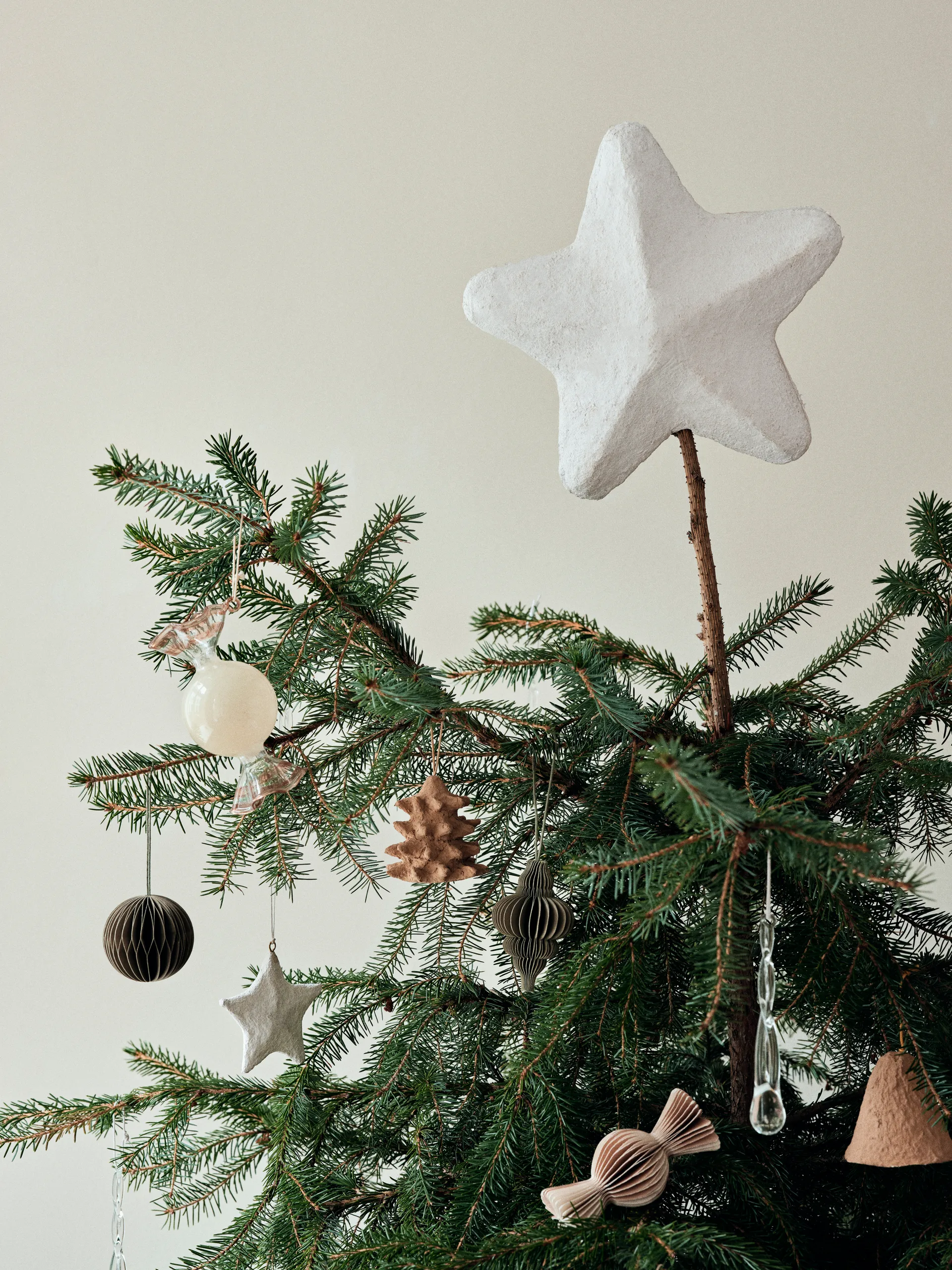 Décoration de pointe de sapin Pulp 22 cm, White Broste Copenhagen
