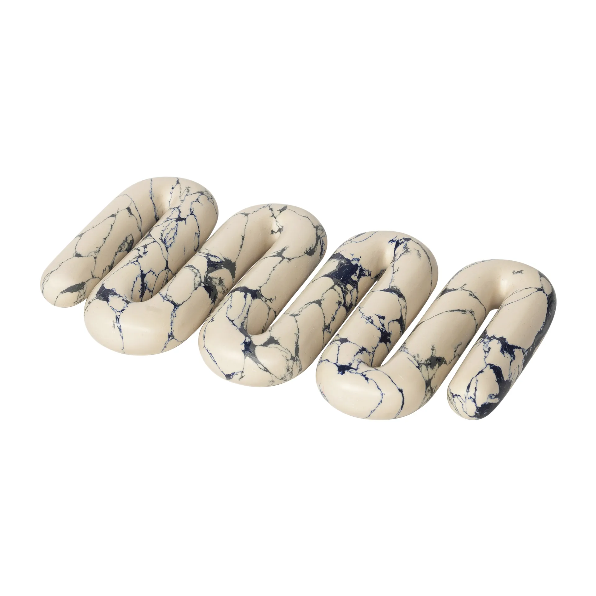 Dessous de plat Orla 14x25 cm, White-spectrum blue Broste Copenhagen