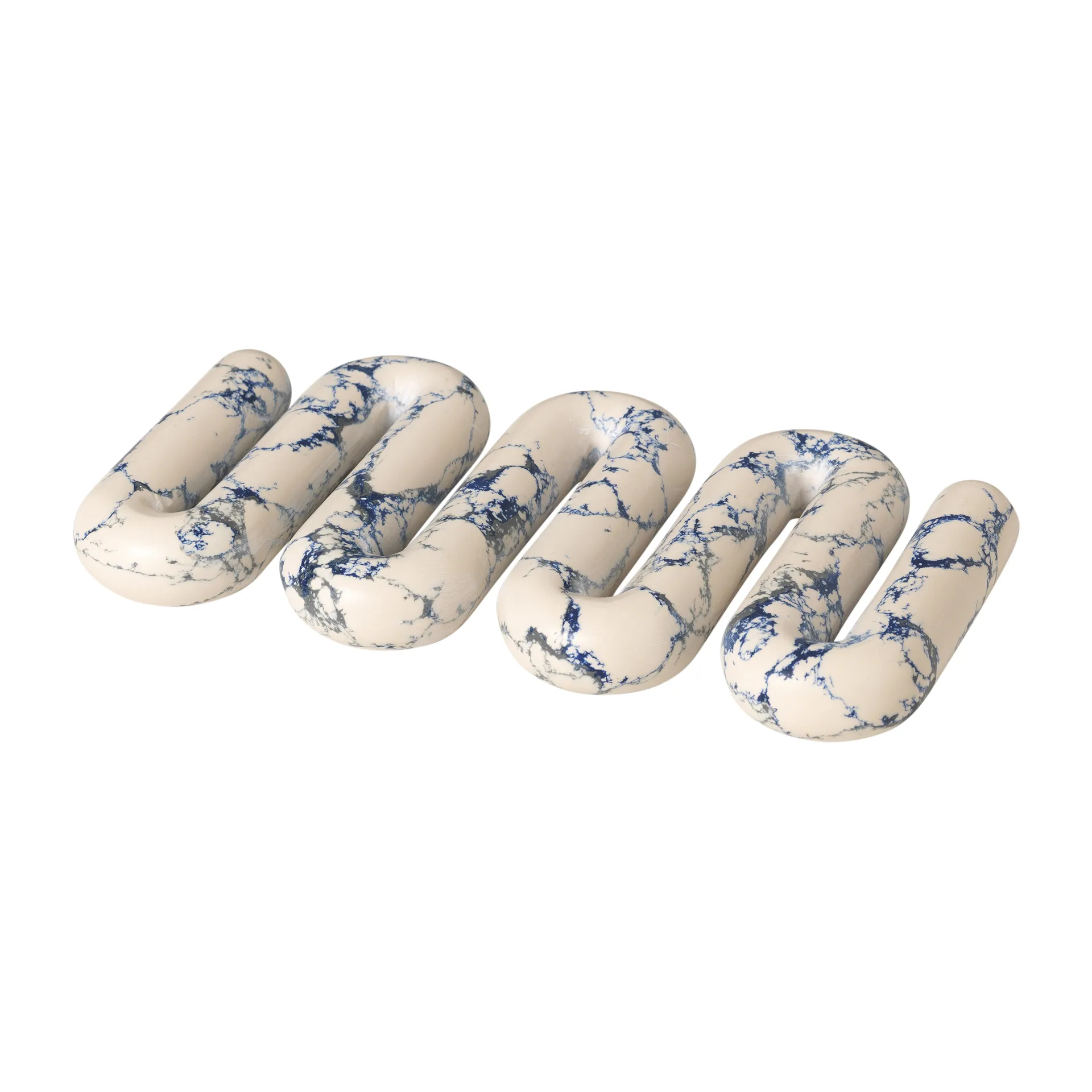 Dessous de plat Orla 14x25 cm, White-spectrum blue Broste Copenhagen