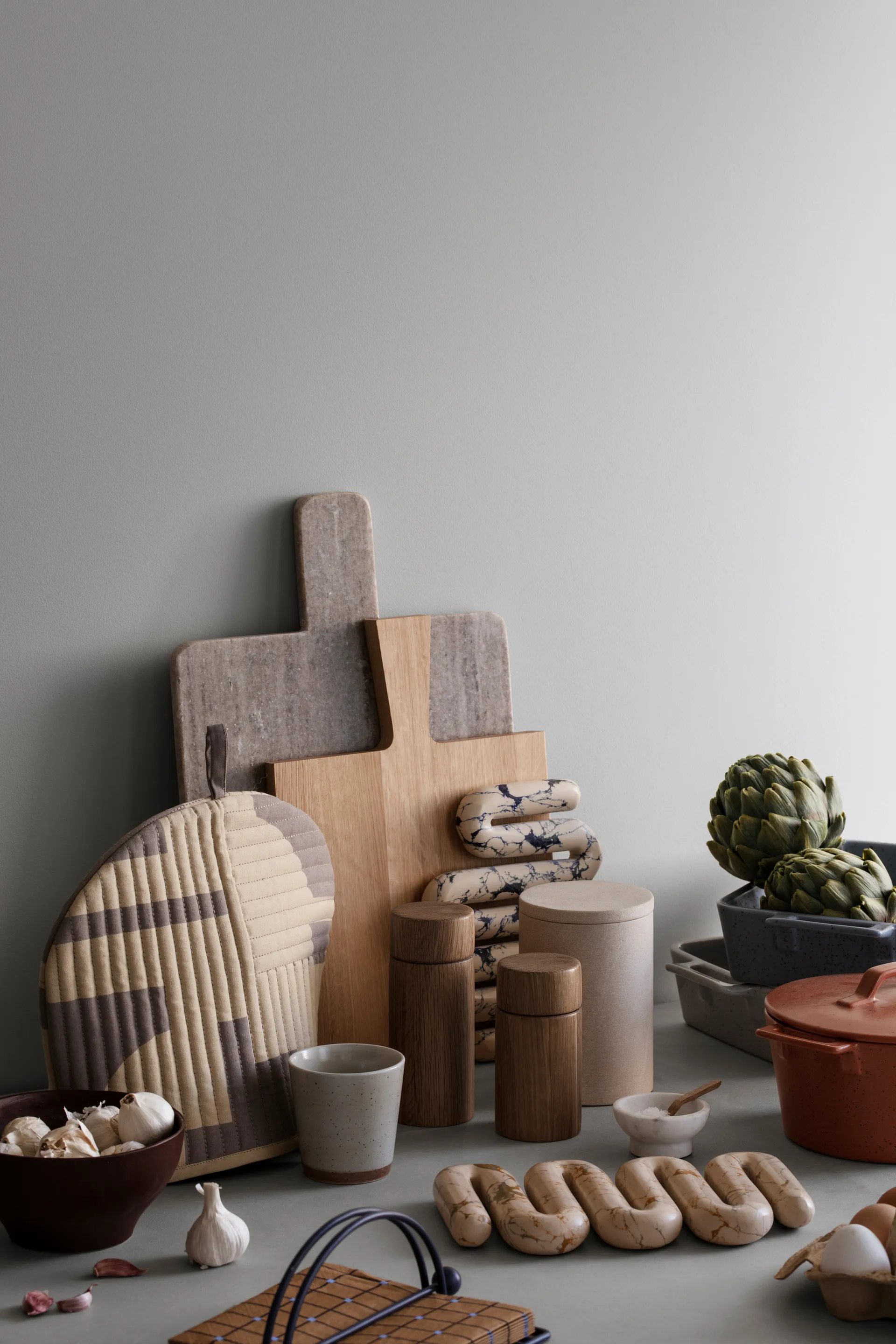 Dessous de plat Orla 14x25 cm, White-tawny yellow Broste Copenhagen