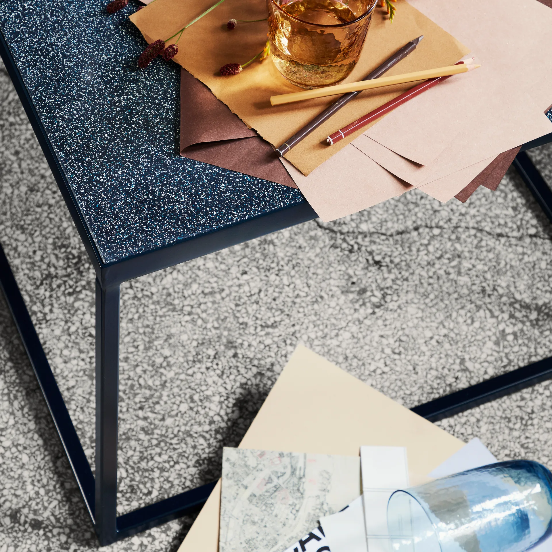 Ensemble de tables basses Tilde, Dark blue Broste Copenhagen