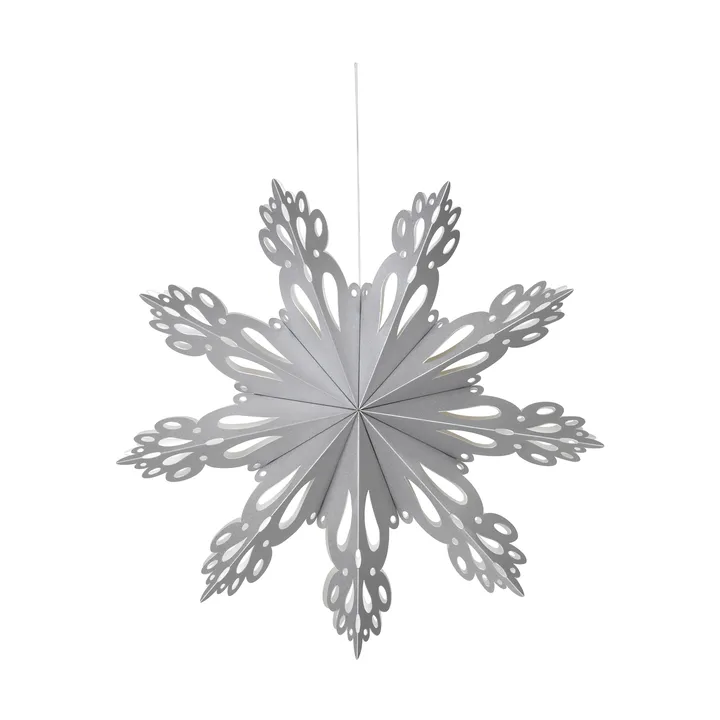 Étoile de l’Avent Snowflake - Argent, M - Broste Copenhagen