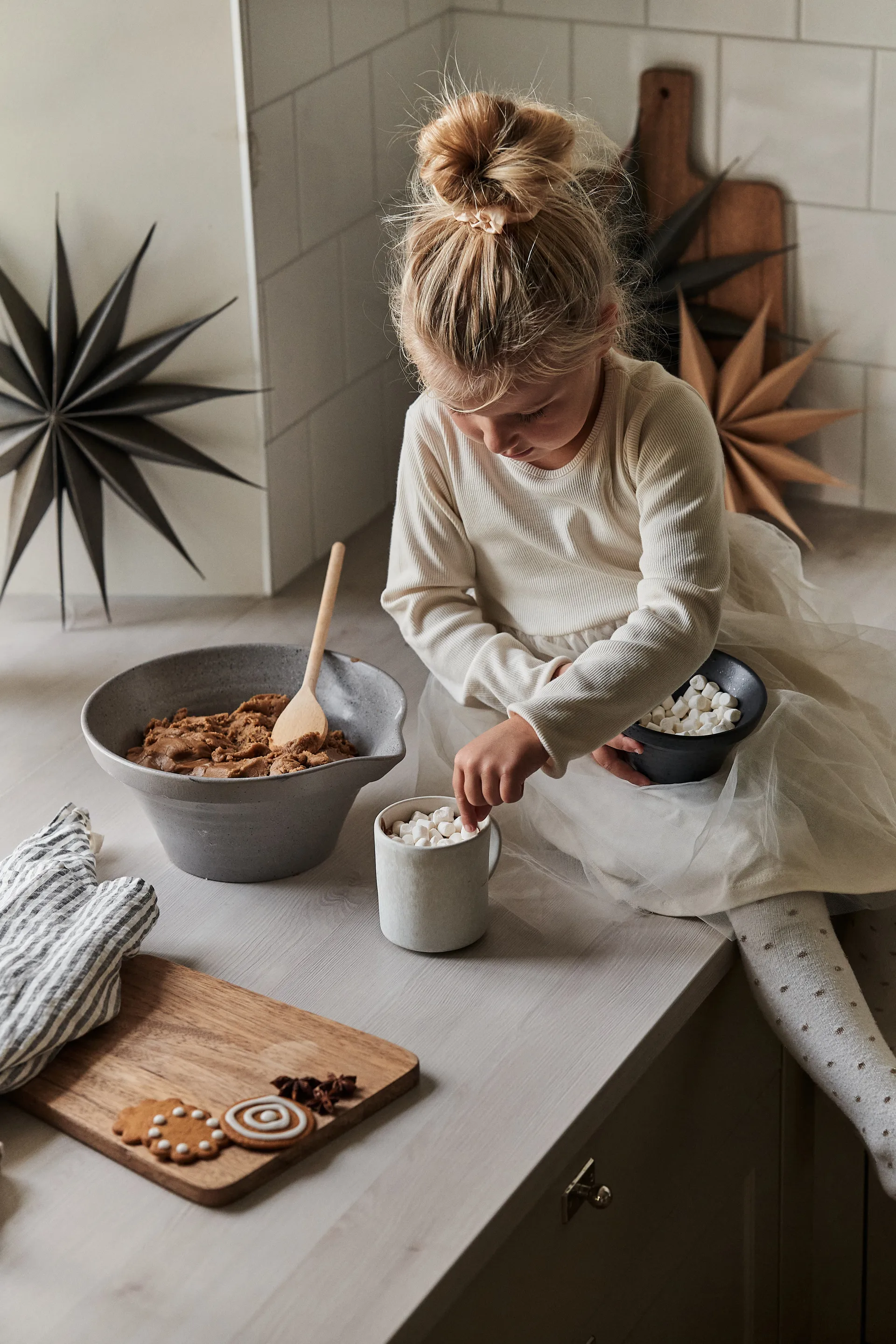 Étoile de Noël Venok 40 cm, gris chaud Broste Copenhagen