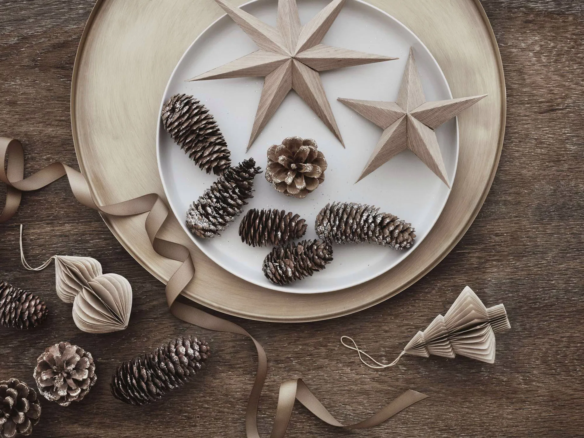 Étoile en bois Venice Ø20 cm, Natural Broste Copenhagen