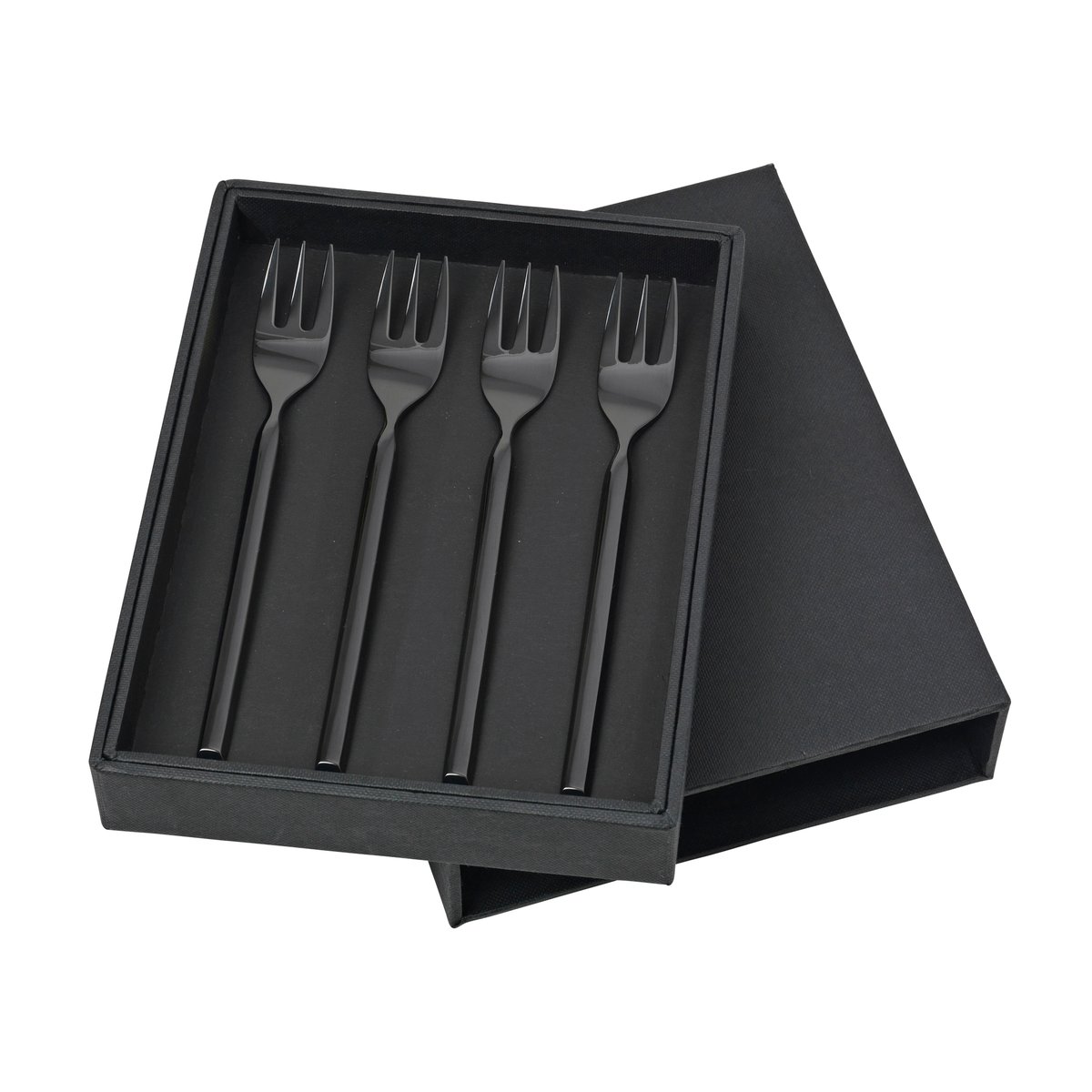 Broste Copenhagen Fourchettes Tvis - lot de 4 noir | Design Scandinave | Couverts de table | Noir