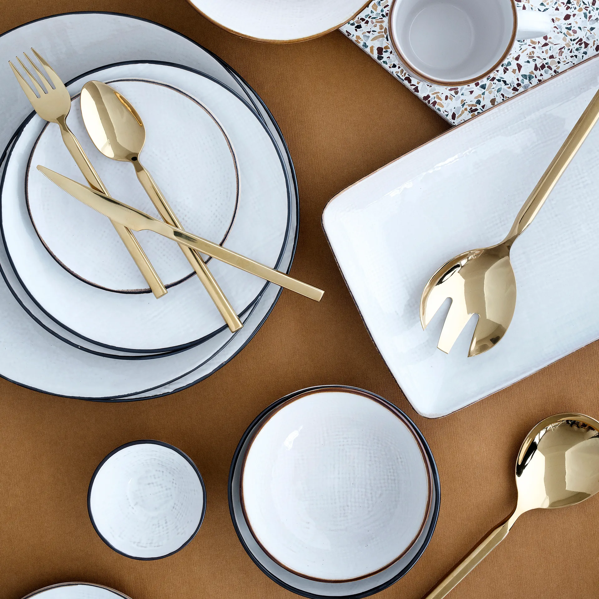 Fourchettes Tvis - lot de 4, or Broste Copenhagen