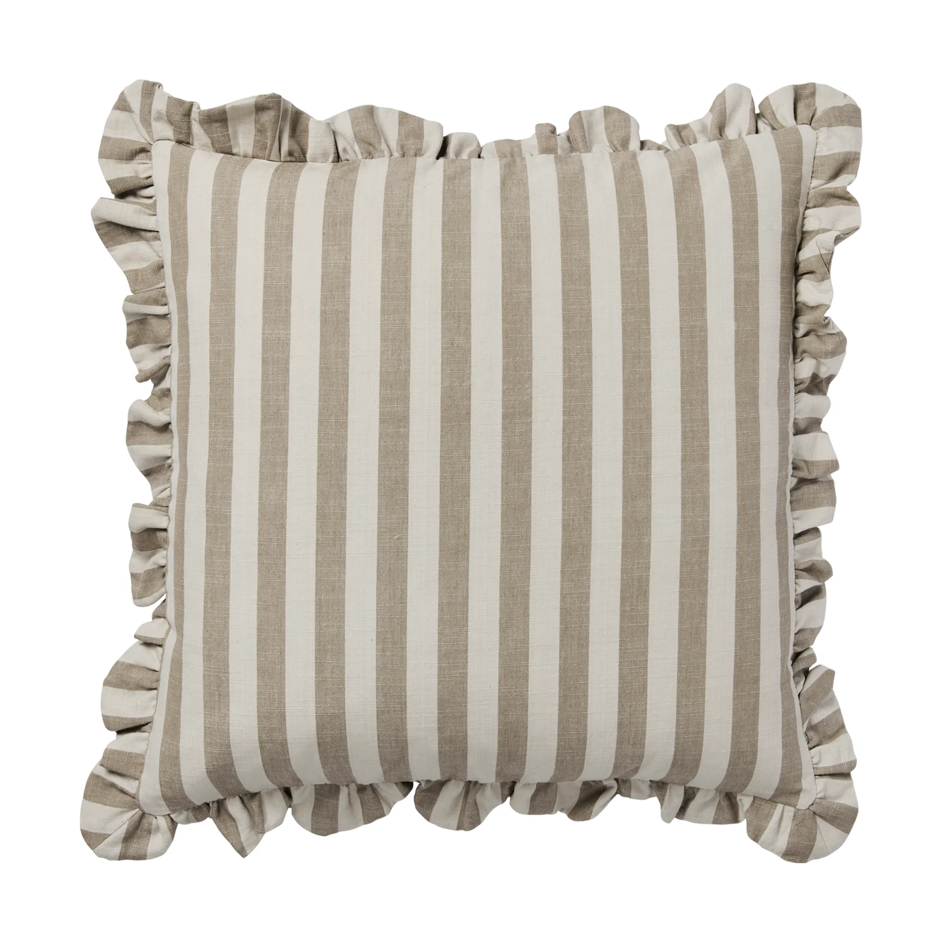 Housse de coussin Ina, Brown kelp-castle beige, 50x50 cm Broste Copenhagen